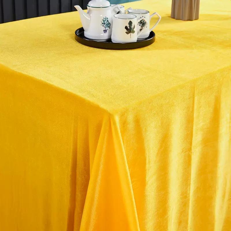 New Velvet Tablecloth with A Flowing and Stylish Design for Conference and Banquet Decoration Rectangular Universal Tablecloth