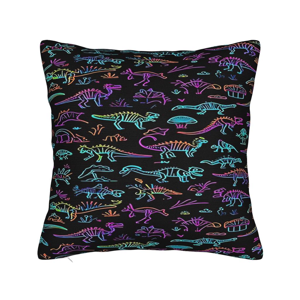 Different Types Of Dinosaur Pattern Pillow Cover Kawaii Pillow Case For Sofa Home Decor Soft Cushion Cover Gift