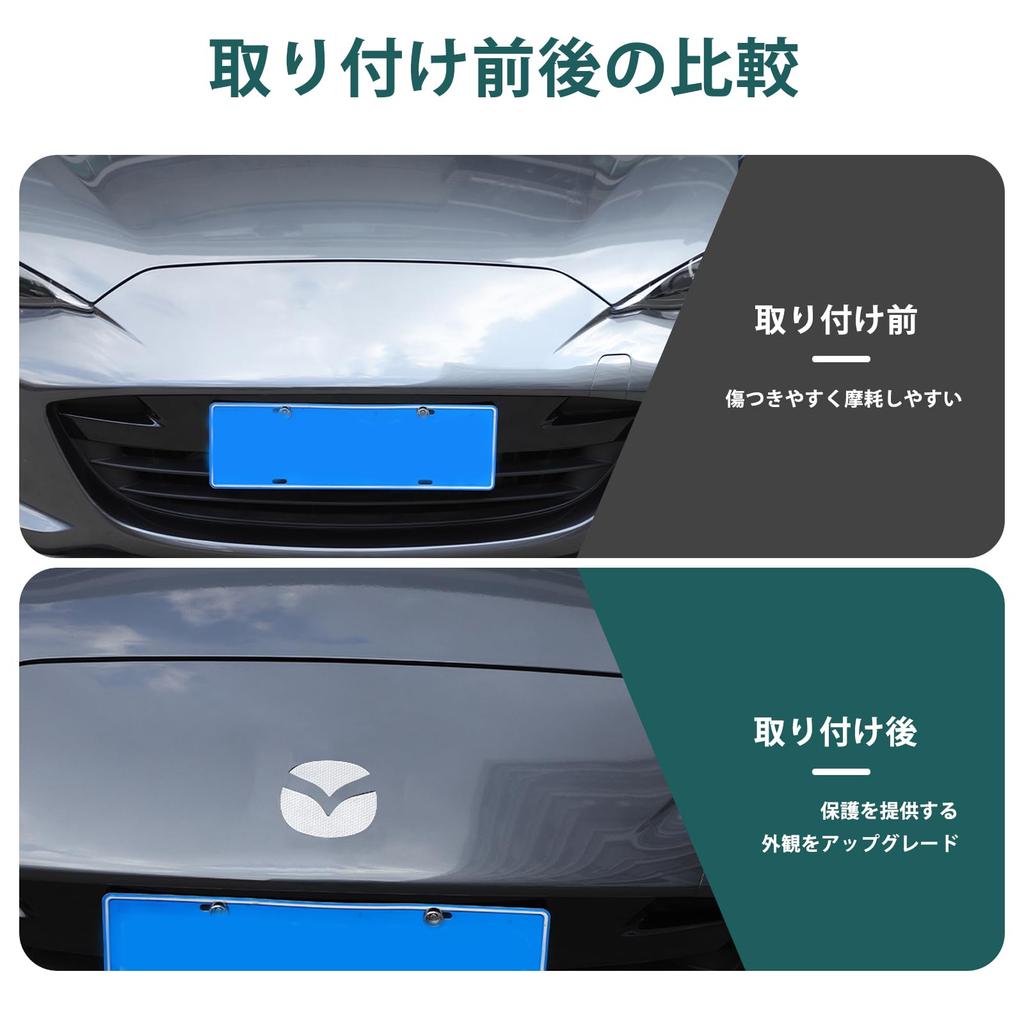 Hcilloend Set of Stainless Steel Emblem Emblem and Badge Covers for New Mazda Roadster ND Series Easy Decorative Exterior Custom Accessories 4-Piece
