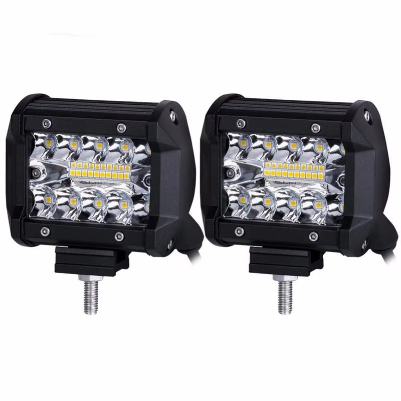 4 Inch 60W Work Light Spot Flood Offroad Car Lights Bar Fog Lamp For Jeep Off Road 4X4 ATV UTV Truck Trailer Ship LED Headlights
