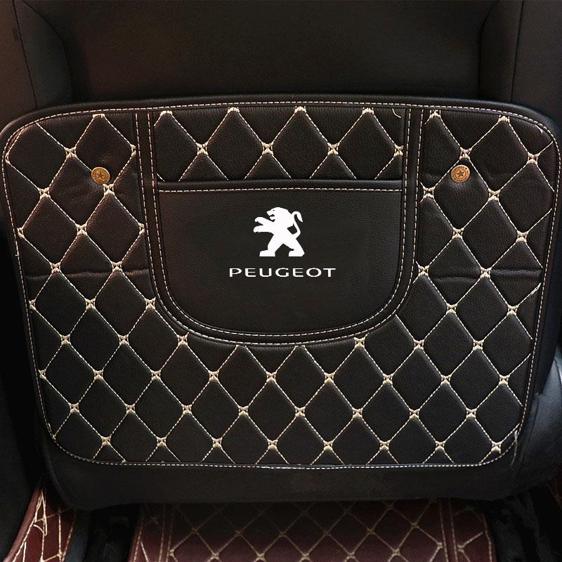 For Peugeot GT GTline 3008 Rifter 308 T9 206 5008 408 G 208 2008 508 207 108 4008 Car Seat Back Anti Kick Pad Interior Accessories