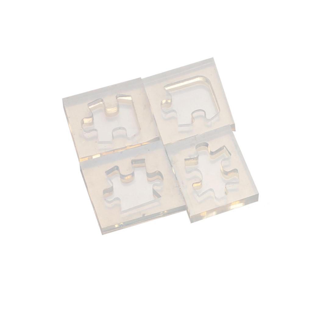 

(SU)Кусок головоломки, драгоценный камень, кристалл, формовщик, эпоксидная смола, инструменты для изготовления подвесок «сделай сам», 4 шт./компл. One size белый