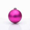 Ball Ornament with Metal Cap Matte Ornaments Hanging Loop Spherical Christmas Tree for