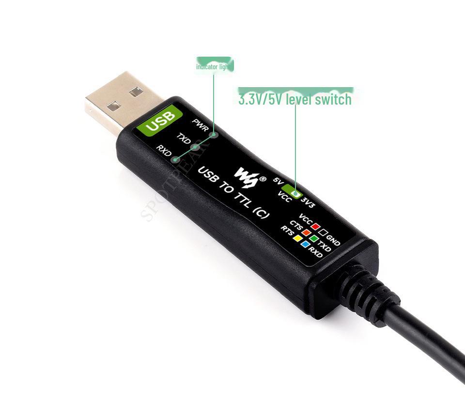 Industrial-Grade USB To TTL Serial UART Cable with Original FT232RNL and Multiple Protections