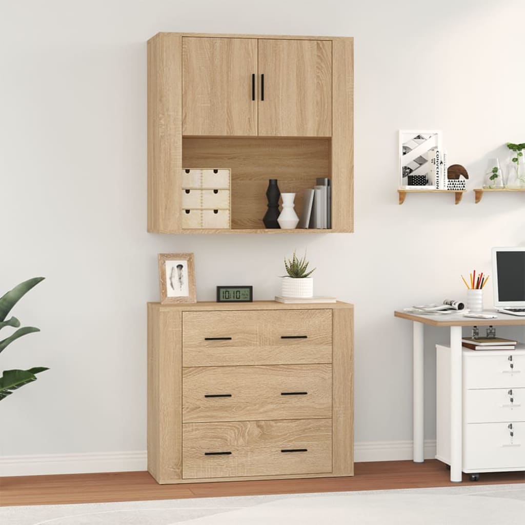Highboard Sonoma Oak Wood Based Material
