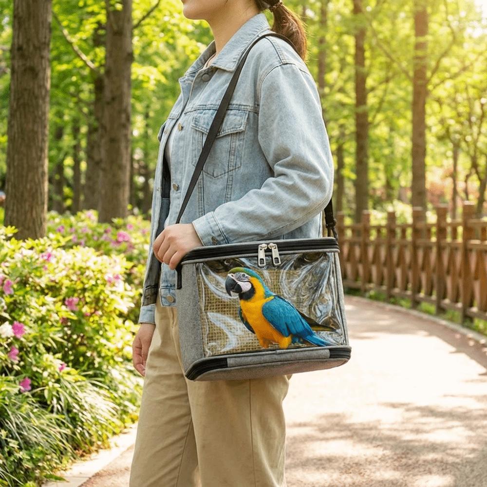 Clear Window Hamster Carrying Bag Portable Travel Bird Cage Parrot Out Bag Pet Show
