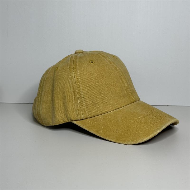 Breathable Solid Color Baseball Cap Women's New Empty Top Retro Sunshade Cap Men's Face Small Versatile Hat Women