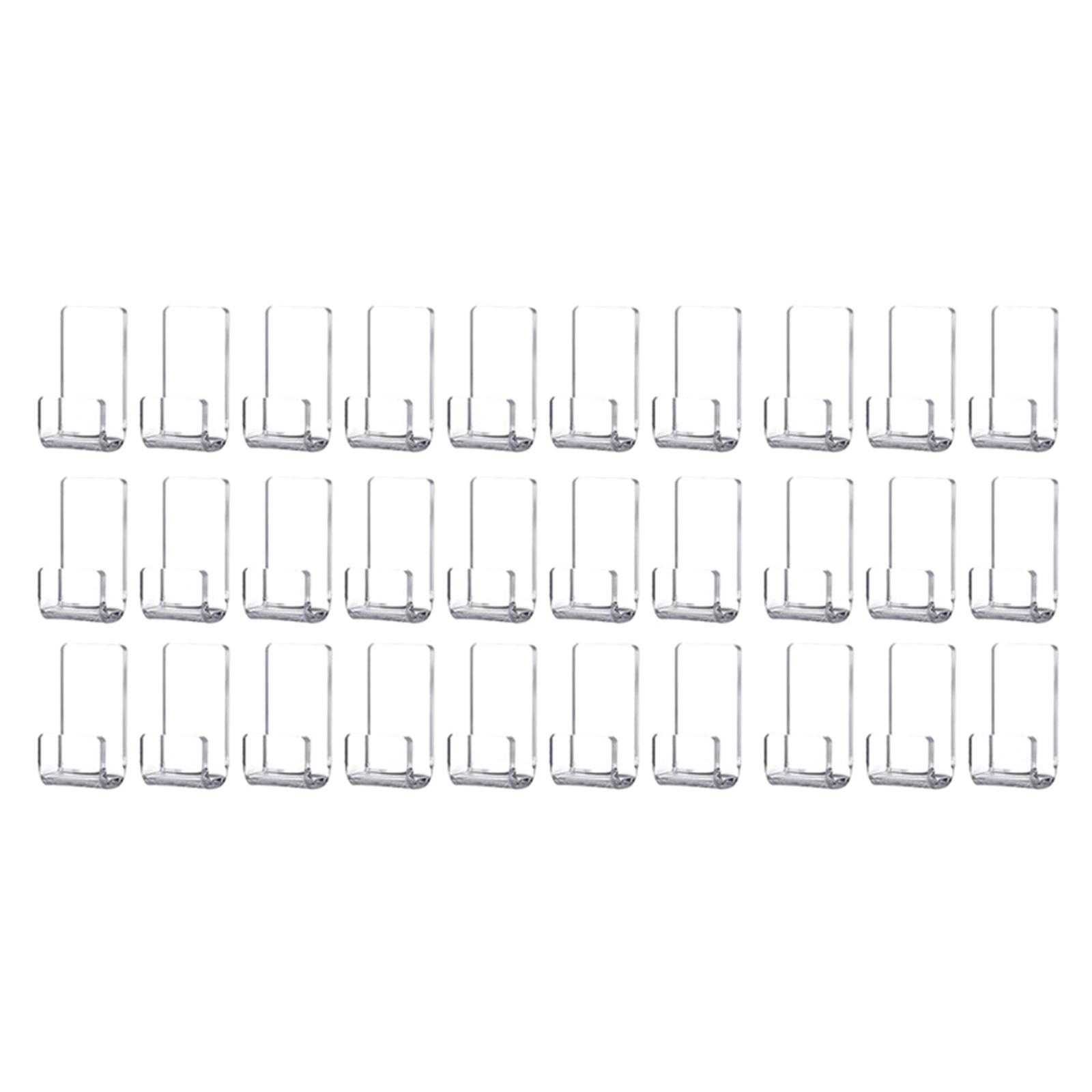

30Pcs Self Adhesive Clear Acrylic Record Holder Rack Album Cover Wall Hanging Shelves Wall Mount Display Hangers Decors