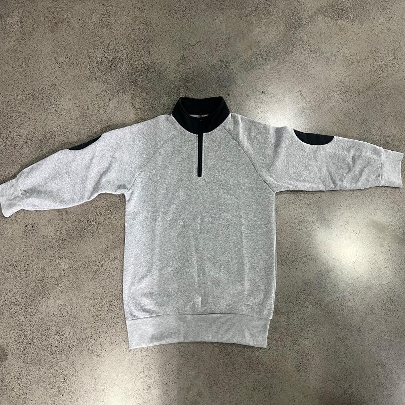 Autumn Winter Men's Hoodies Men Fashion Casual Long Sleeve Half Zippers Stand Collar Patchwork Sweatshirts Male Loose Streetwear