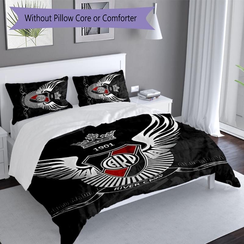 3pcs Club Atlético River Plate Duvet Cover Set, Includes 1 Duvet Cover and 2 Pillowcases,Skin-Friendly&Comfortable Fabric,Suitable Bedding Sets
