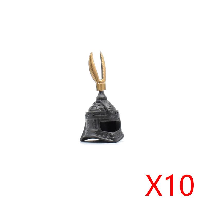 MOC Castello Medievale Cavaliere Armatura Figura Parti Blocchi da Costruzione Tempio Aquila Nera Cavaliere Guerriero Armi Accessorio Mattoncini Giocattolo T01