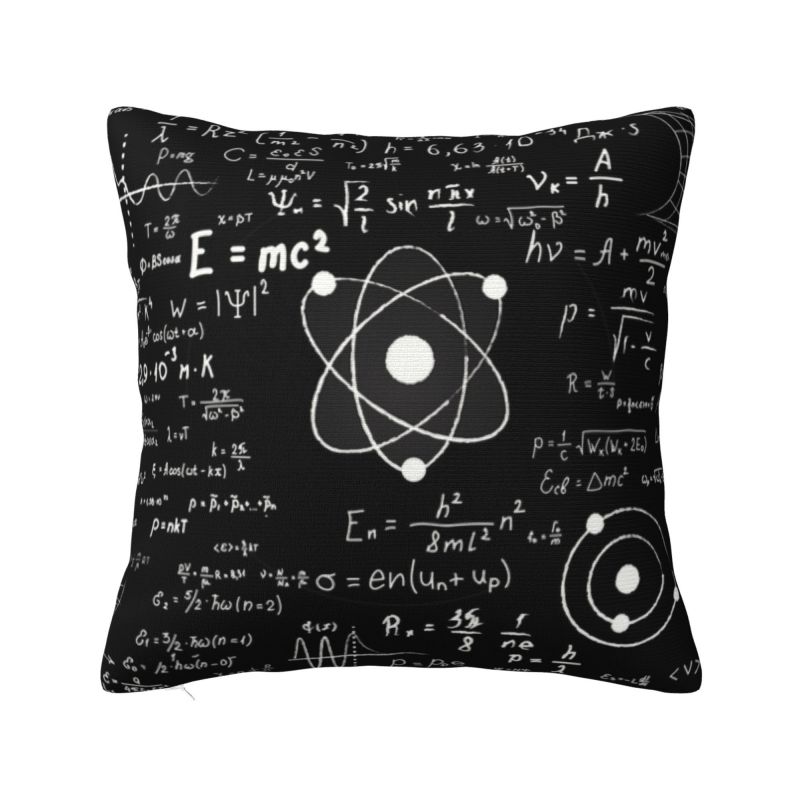 Mathematics Formulas Math Numbers Luxury Pillow Cover Home Decorative Geek Science Puzzle Sofa Cushion