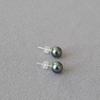 Retro Tahiti Style High-Luster Pearl Stud Earrings with 925 Silver Needle