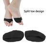 Forefoot Shoe Inserts Fabric Foot Metatarsal Pads Massage Cushion for Foot Black