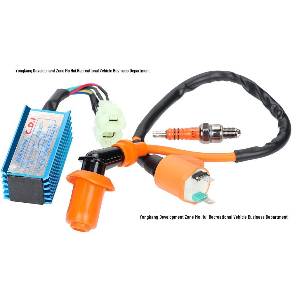 ATV Beach Buggy GY6 Ignition Kit: AC Igniter Coil, A7TC Spark Plug, CDI 50/125/150cc