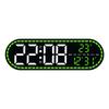 Digital LED Wall Clock Two Sets of Alarms Temperature Date Week Display Timing Function Electronic Clock for Bedroom Decoration