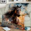 1PC Custom Name Equestrian Dreams Palette Flannel Blanket Versatile,all-season Throw Suitable for the Living Room,bedroom,camping,travel,and Gift
