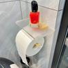 Stylish Toilet Holder With Shelf Modern Functional Accessories Wide Compatibility Easy To Clean