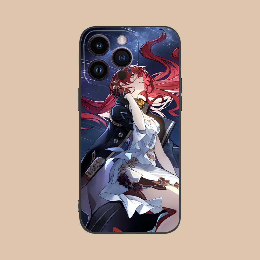 HSR Himeko Matte TPU Mobile Phone Case for iPhone 17 16 15 14 13 12 11 X XR XS 8 7 Air Pro Max Plus Mini Colorful Cover