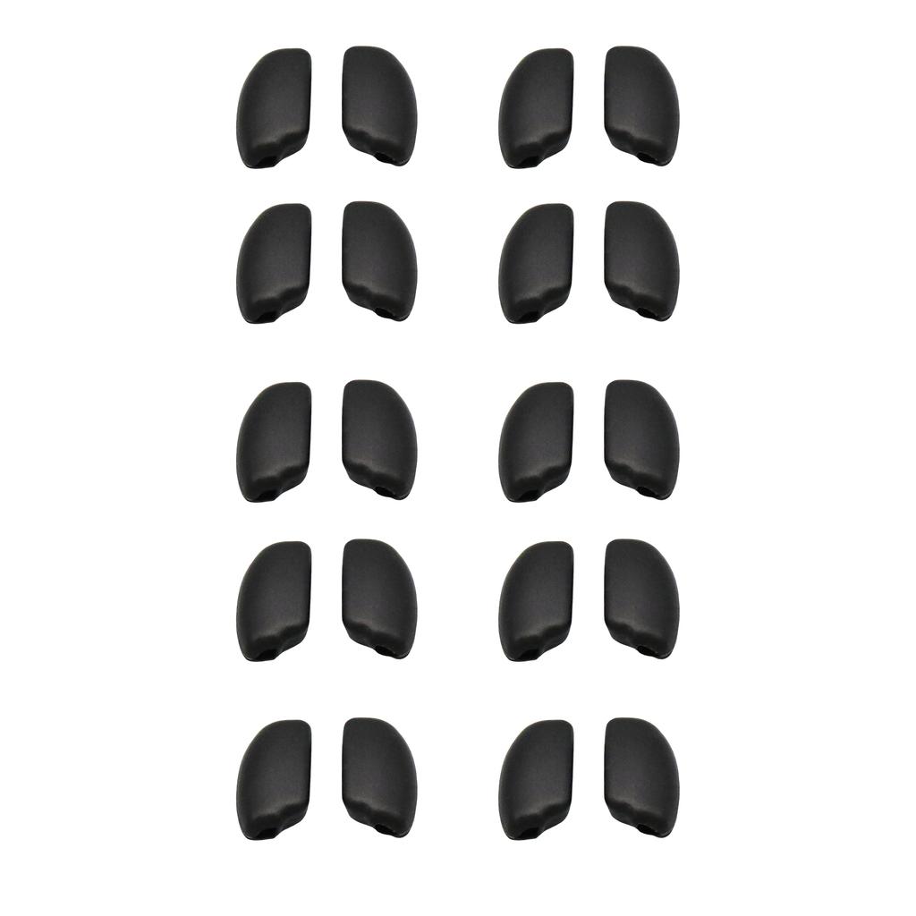 Black Thick Silicone Nose Pad for Glasses and Sunglasses 10 Pairs Anti Slip Cushions