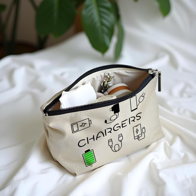 Zippered Linen Bag Lipstick Bag Travel Makeup Bag Women School Teacher Gift Cosmetic Pouch Wallet Portable Organizer