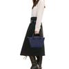 Longchamp Le Pliage Series Solid Color Short Handle Zipper Button Canvas And Leather Dumpling Tote Bag Small Women Tote Bags Navy-Blue 1621919P68