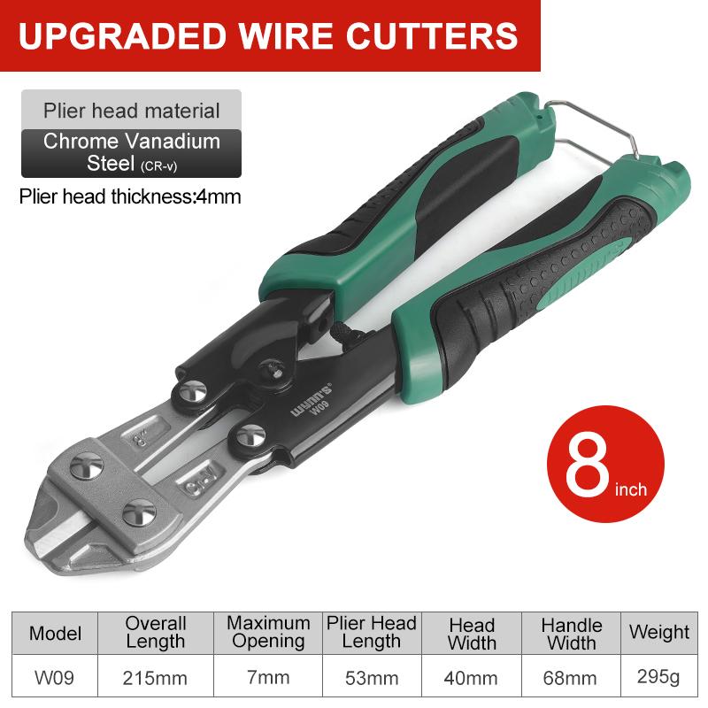 8" Mini-Bolzenschneider Federbelastet Klein Robust Drahtseilschneider Drahtschneider Bewehrungsschere Klemmen Werkzeuge