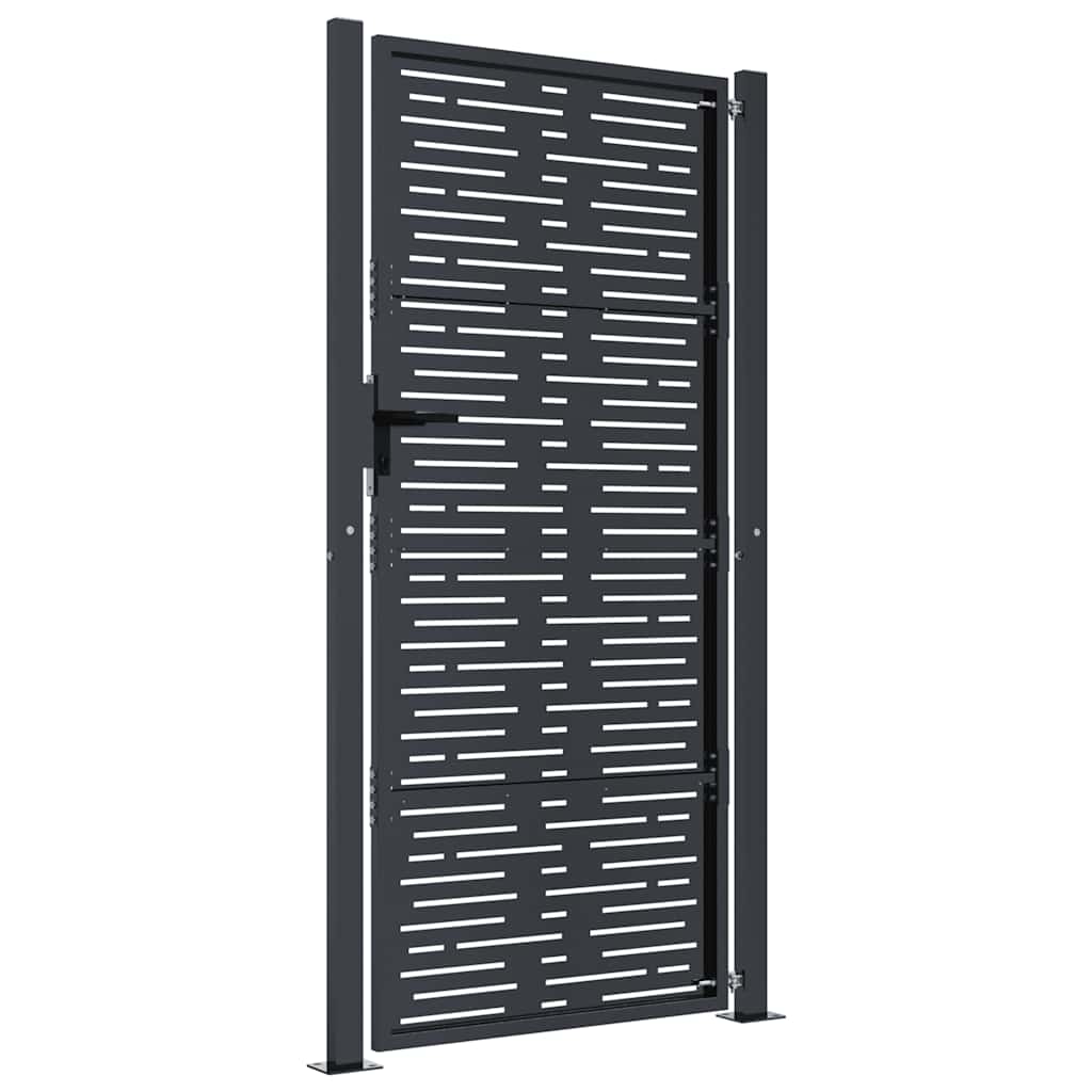 Garden Gate Anthracite 100 X 200 Cm Steel Square Design
