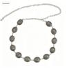 Ethnic Style Old Silver Waist Chain with Retro Carved Round Design - Versatile Clothing Accessory
