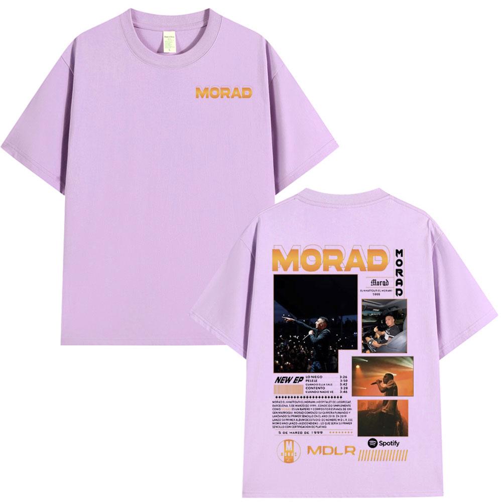 T-shirt Grafica Album Rapper Morad MDLR Unisex Moda Donna Hip Hop Vintage T-shirt Cotone Oversize Manica Corta T-shirt Top