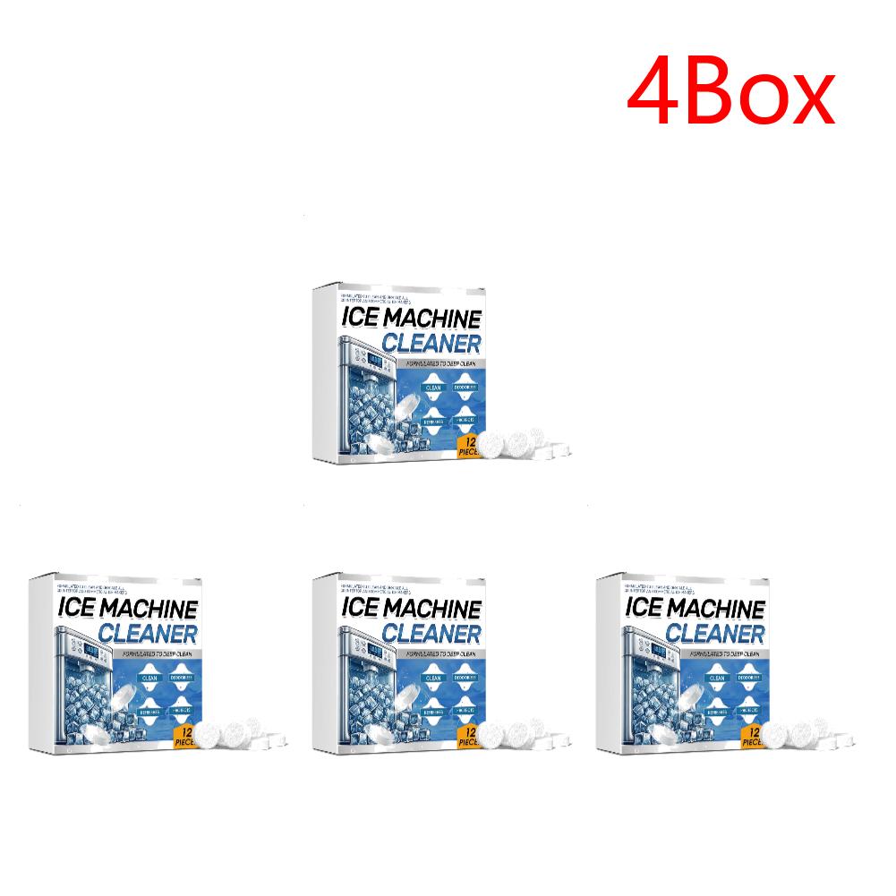 12pcs/box Effervescent Tablets Ice Machine Cleaner Descaler Cleaning Tablets for Descaling Deodorizing Dirts Stains Remover