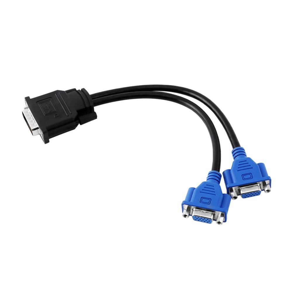 

Practical DMS-59 Splitter Adapter 15 Pin Female Dual VGA Splitter Display Splitting