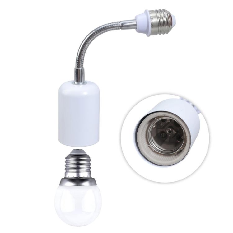 Ceramic E27 Bulb Socket Extender With Full Rotation Metal Base Heat Tolerance 400W For Lighting Adjustments