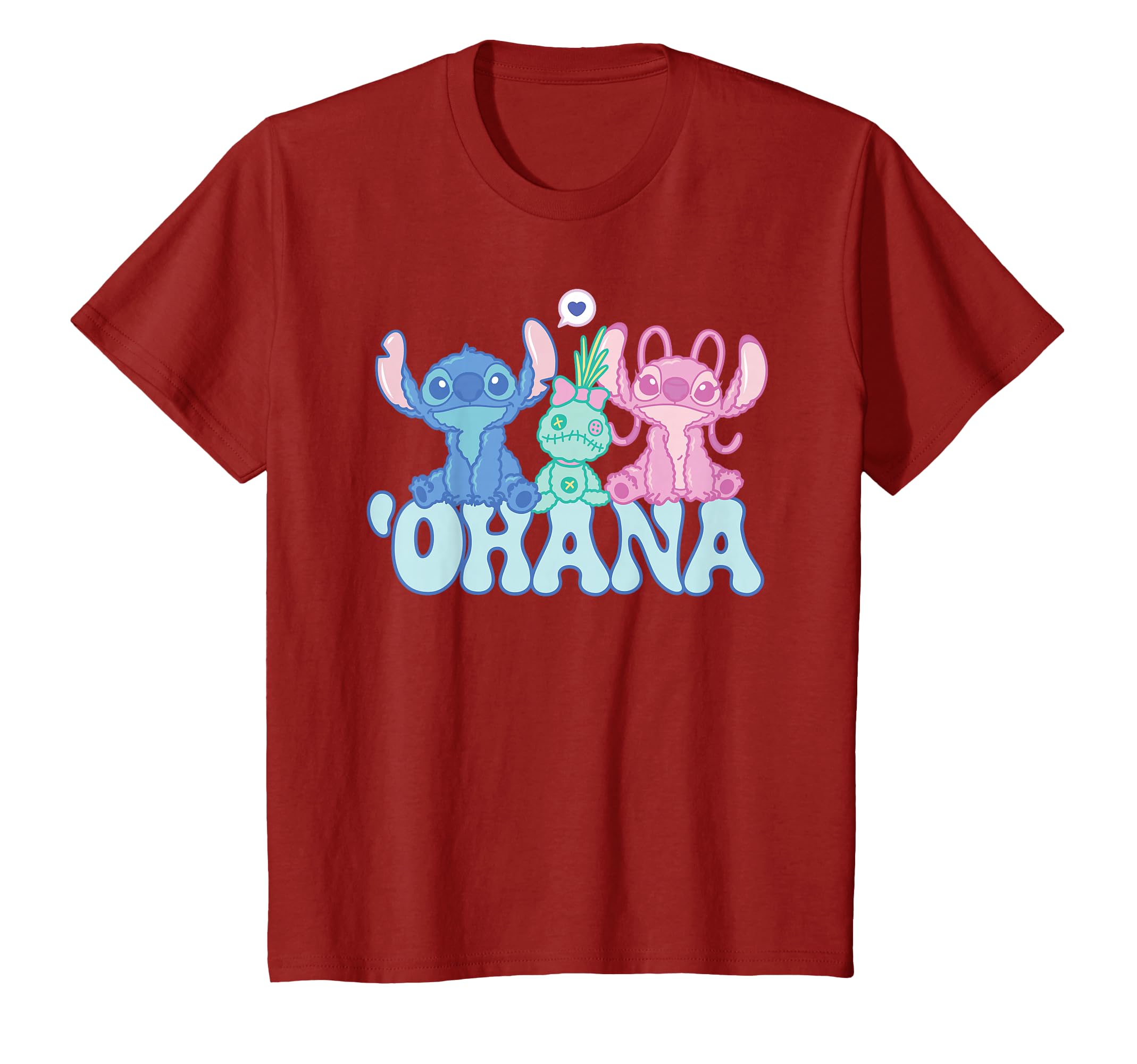 Дисней Стич Энджел Скрамп Пушистый Милый Футболка  Охана