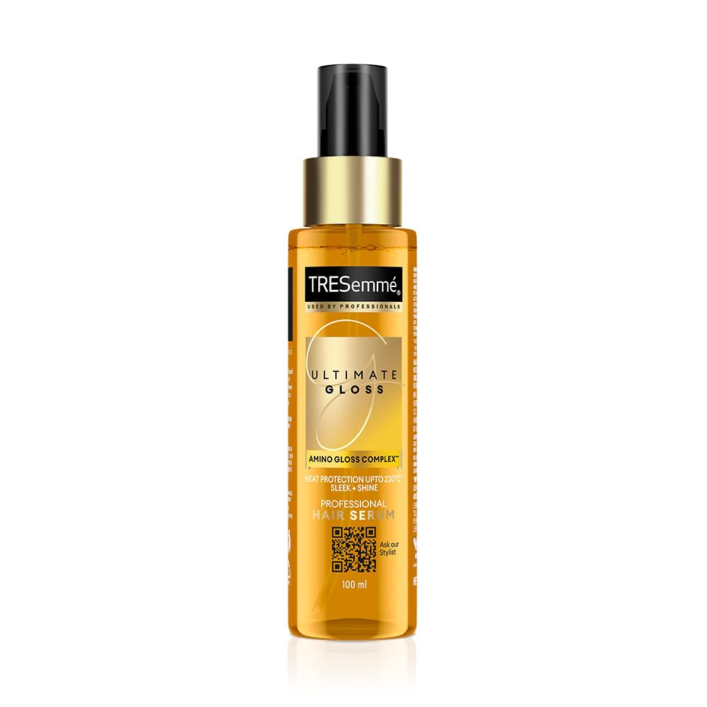 TRESEMME Ultimate Gloss Serum, 100ml, for Manageable and Glossy Hair, with Amino Gloss Complex, Lamellar Glossing Technology, Paraben-Free, Heat