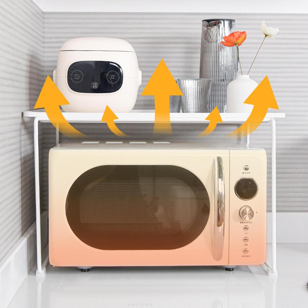 Microwave Oven Shelf Cabinet Storage Rack with Tray Appliance Stand