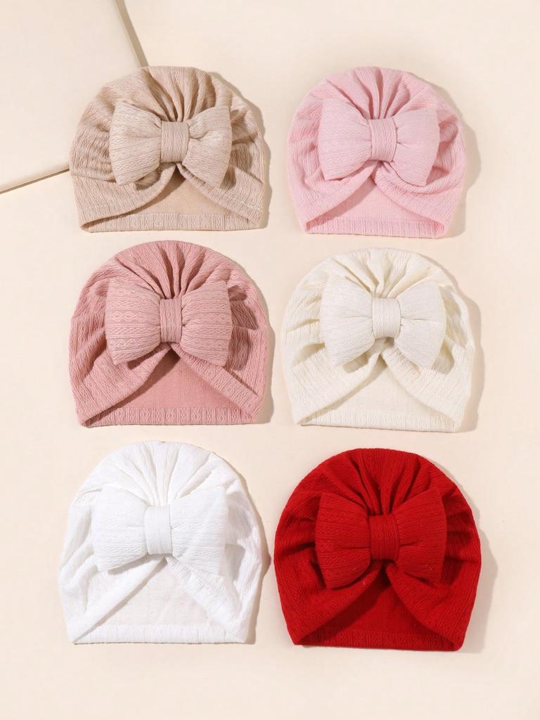 3pcs Cute Bowknot Baby Turban Hat Soft Newborn Baby Girls Indian Cap Spring Autumn Infant Boys Cap Beanies Headwrap