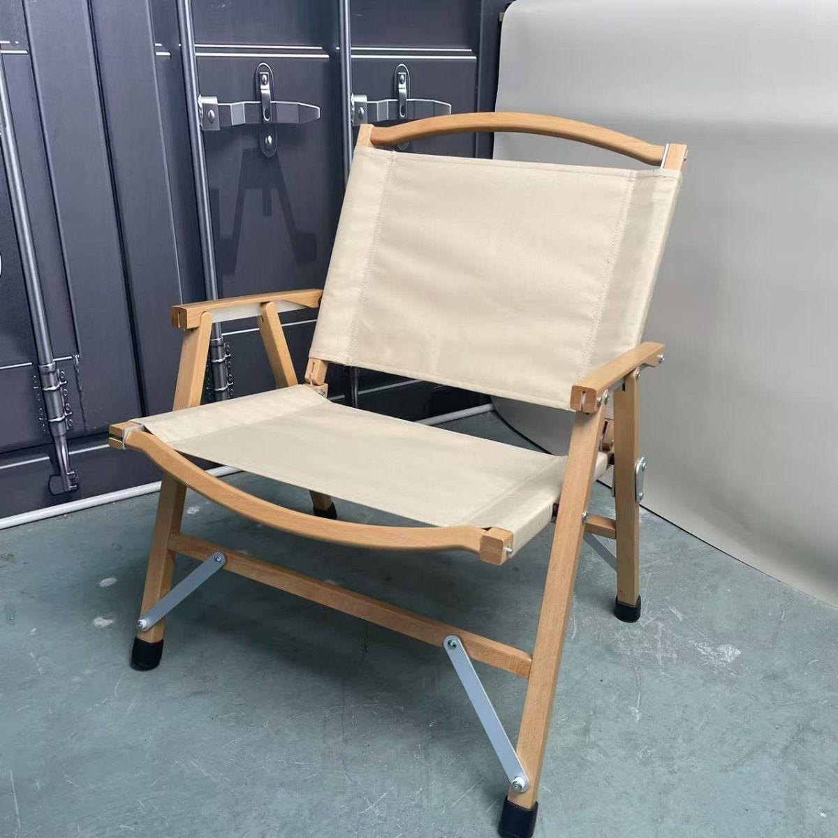 Beech Wood Kermit Folding Chair: Portable Outdoor, Camping & Picnic Stool, Detachable Korean Style.