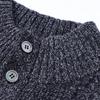 FORTEI Men's Pure Wool Striped Crew Neck Sweater