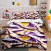 Abstract Purple-yellow Waves Bedding Sets Duvet Cover Sets Duvet Covers Pillowcases(1 * Duvet Cover 2 * Pillowcases, Without Duvet Insert)