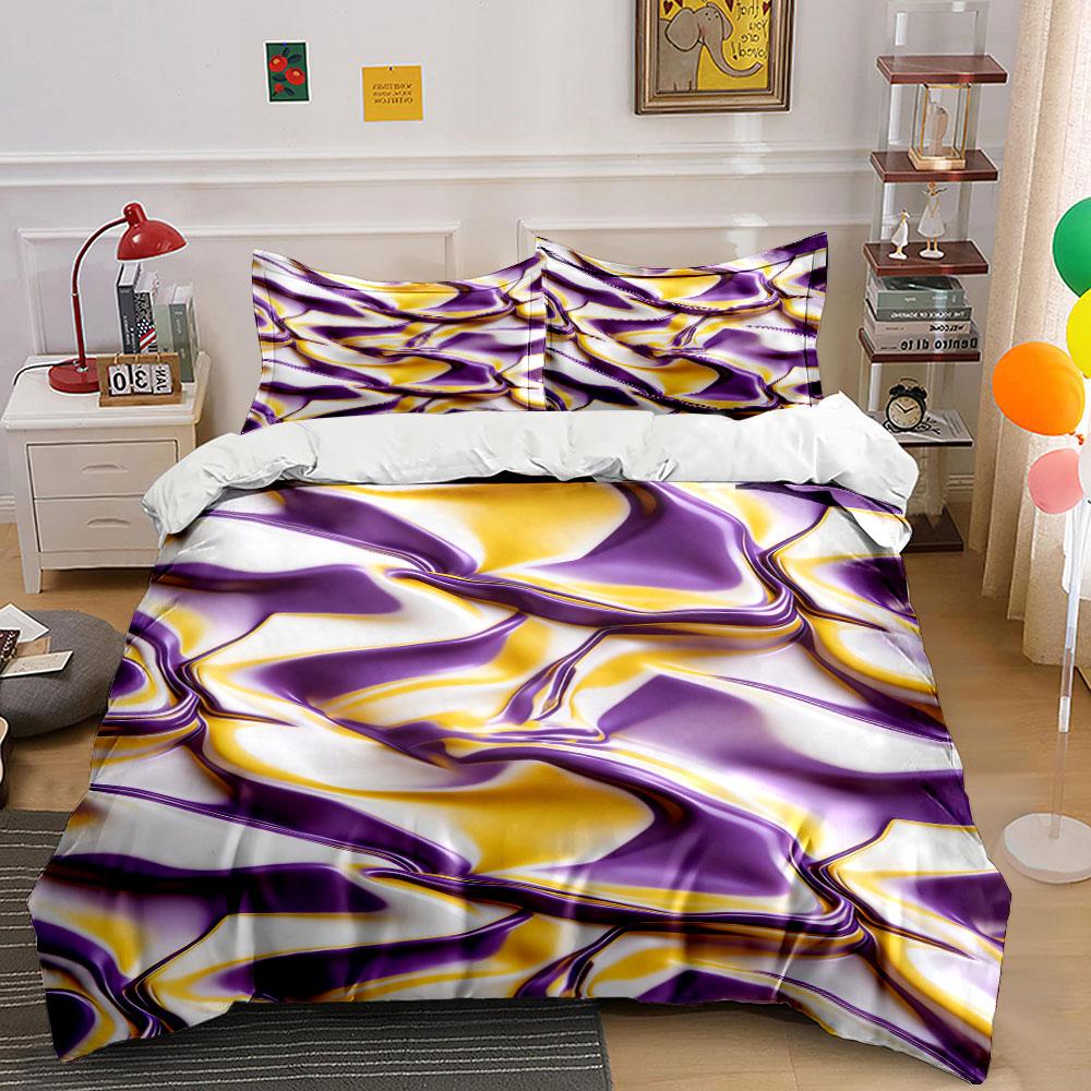 

Abstract purple-yellow waves Bedding sets Duvet cover sets Duvet covers Pillowcases(1 * Duvet Cover 2 * Pillowcases, without duvet insert) 135x200cm