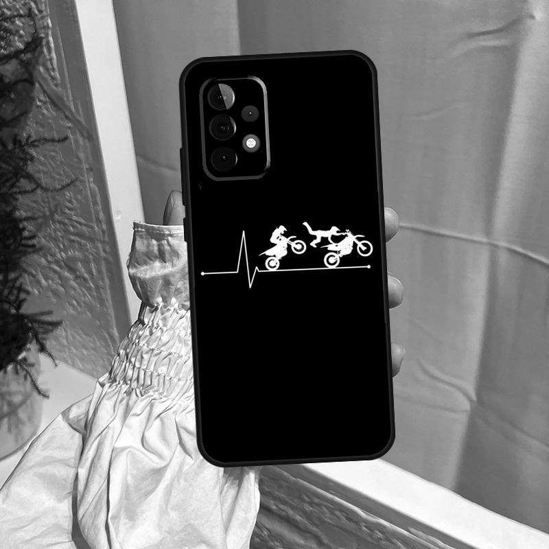 

Motorcycle Heartbeat Case For Samsung Galaxy A56 A36 A16 A06 A54 A34 A14 A13 A53 A12 A22 A32 A52 A35 A15 A55 A17 Samsung A36