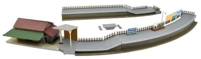 TOMYTEC Gebäudesammlung Kenkore Station E2 Gebogene Bahnsteig C280 Diorama Zubehör 335221 060-2 Innen, Kompatibel,