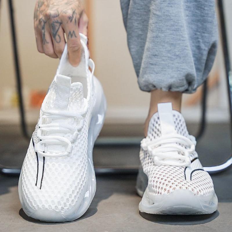 Fashion Mesh Upper Male Sports Shoes Running Blue Trend 2025 All Brands Jogging Light Athletic Cheap Liquidation Men's Casual Sneakers