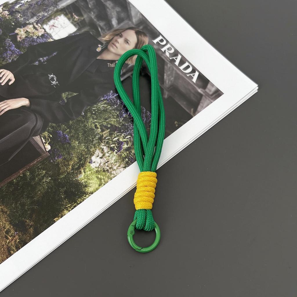 Color Block Double Rope Braided Phone & Keychain Lanyard Strap