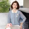 Spring Arrival: Loose Lapel Knit Top for Middle-Aged & Elderly Women – Lightweight, Stylish T-Shirt for Spring/Summer