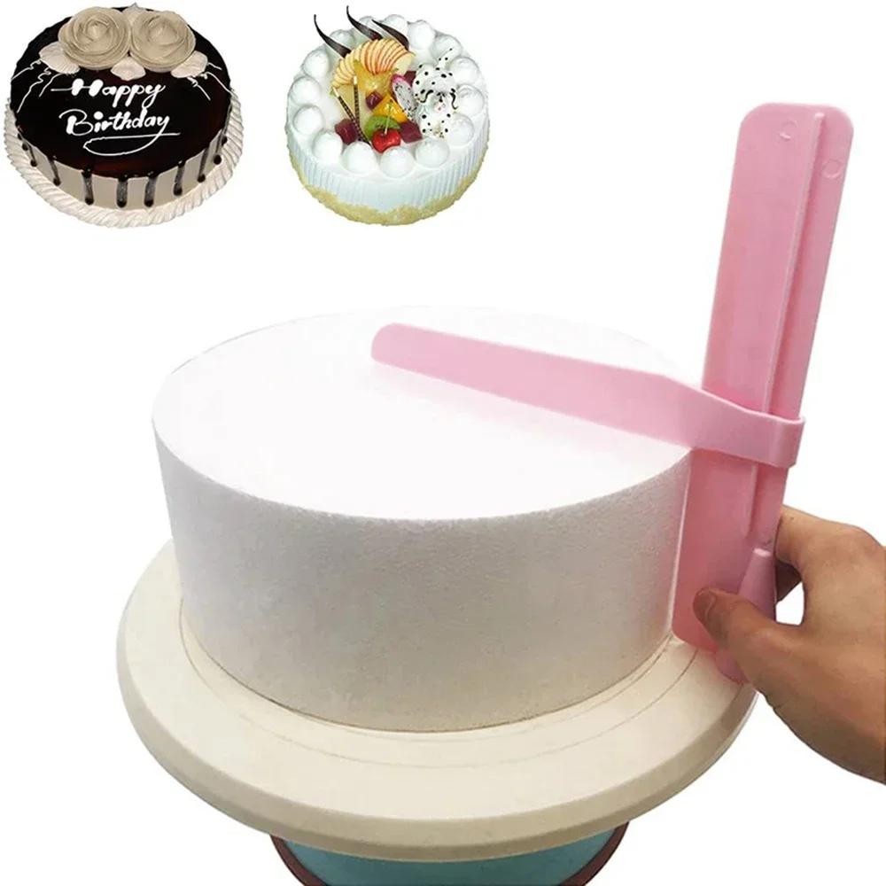 Convenient Adjustable Fondant Spatulas, Cake Edge Smoother, Cream Decorating DIY Bakeware, Kitchen Cake Tool, Tableware