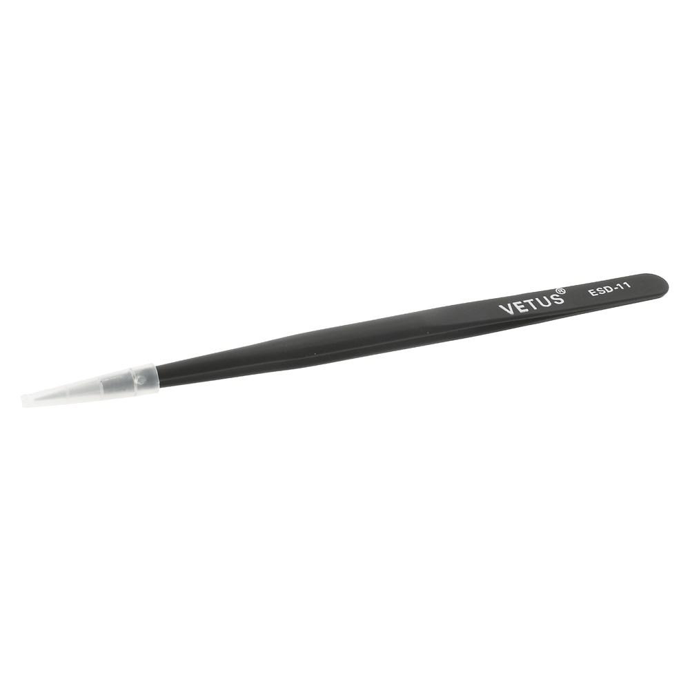 

VETUS ESD-11 Anti-Static Fine Tip Straight Stainless Steel Tweezer Repair Tool,Length: 140mm Type A