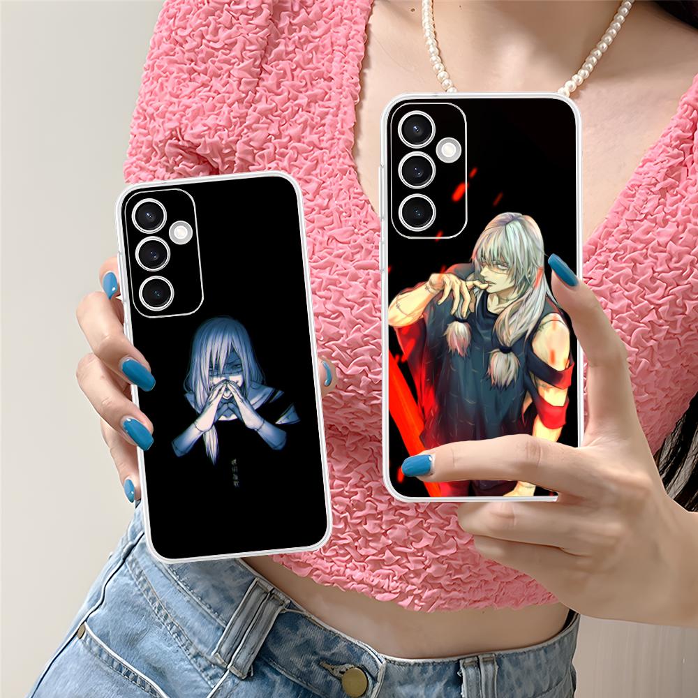 JJK Mahito Phone Case for Samsung Galaxy S25 S24 S23 S22 S21Plus FE Ultra Soft TPU Clear Shockproof Cover