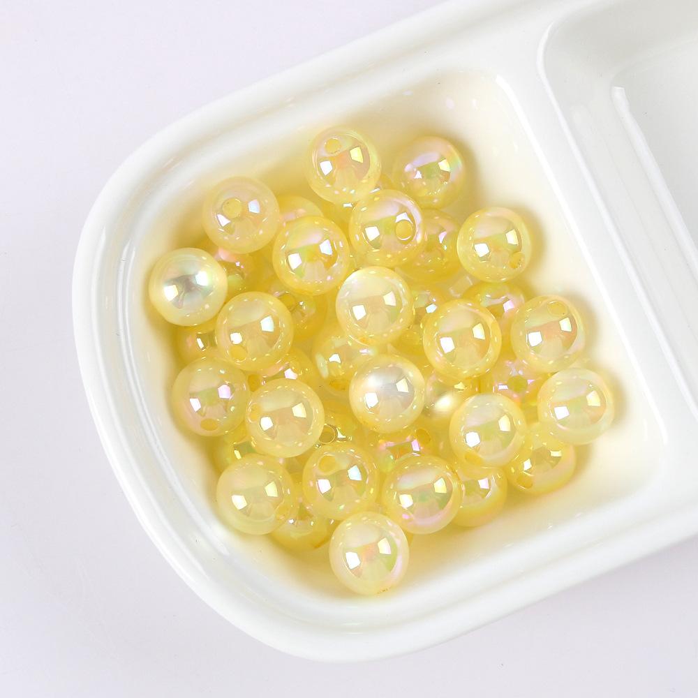 

10pcs Acrylic Beads 12mm Round Bead String for DIY Jewelry Making, Mobile Phone Straps, Beaded Pens, Keychain Accessories